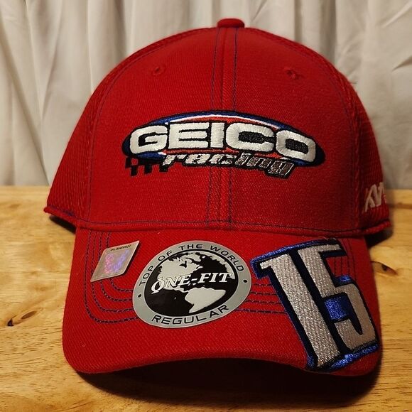 Geico IndyCar Racing Driver 15 Paul Tracy Stretchfit Hat - New - Picture 1 of 9